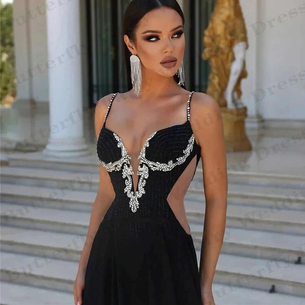 Sexy Backless Avondjurken Voor Vrouwen Satijnen Zeemeermin Off Shoulder Mouwloze High Split Prom Formele Feestjurken Met Kralen