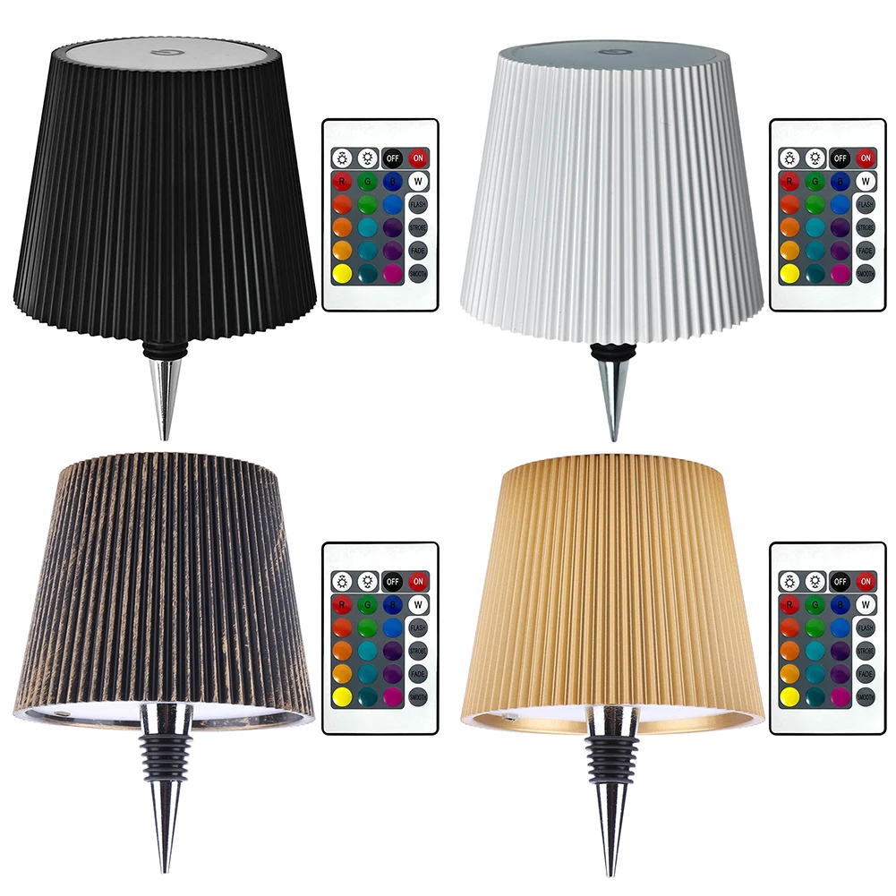 Lâmpada de garrafa sem fio 3 cores + rgb lâmpada de garrafa de vinho recarregável luz noturna decorativa para decorar salas de estar festas bares