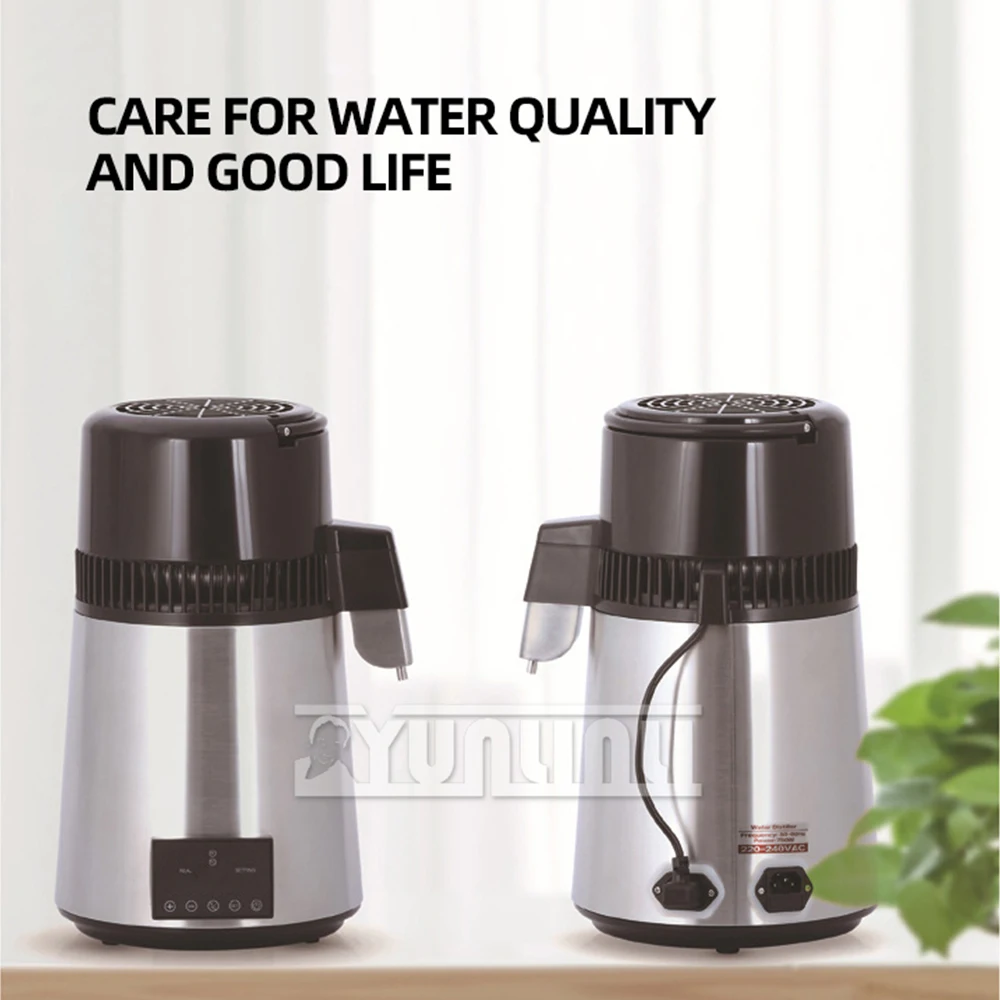 4L Water Distiller Stainless Steel Distilled Water Purification Machine Household Water Purifier Filter