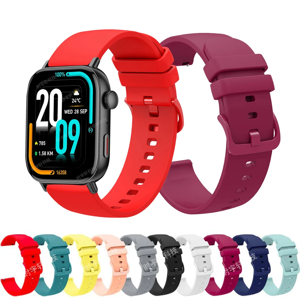 Correia do esporte do silicone para COLMI, faixa do Smartwatch, 20mm, 22mm, ajuste para COLMI P8, P28 mais, P81, P71, P68, P60, C81, C80, C61, C60, correa V73