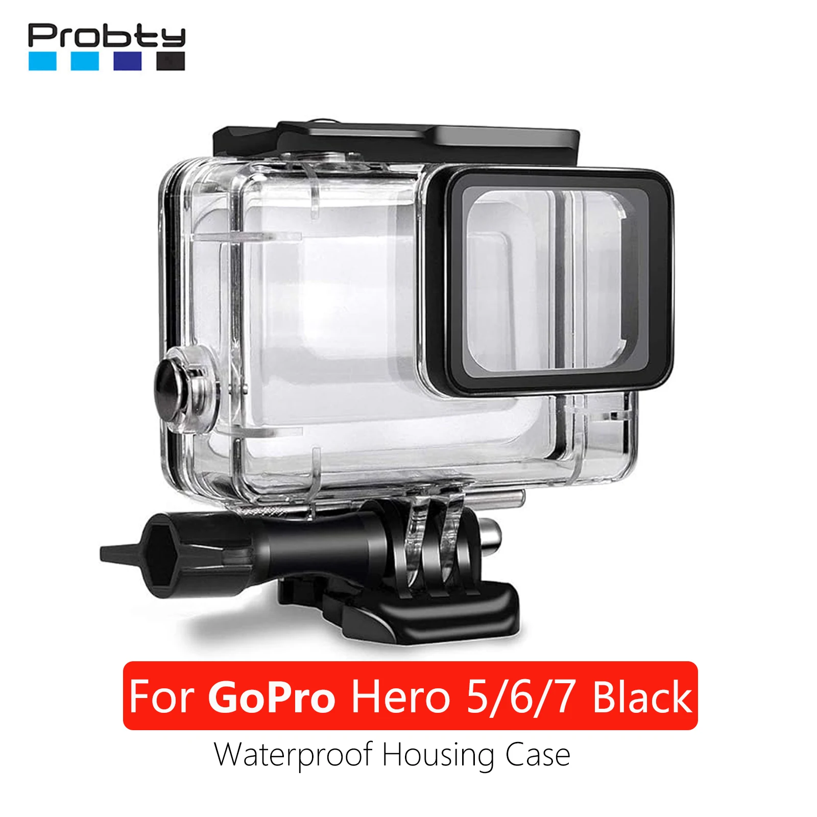 غطاء مقاوم للماء 148FT/45M لهاتف Go Pro Hero 2018/7/6/5 أسود، غطاء حماية للغوص تحت الماء لهاتف Go Pro Hero7 6 5