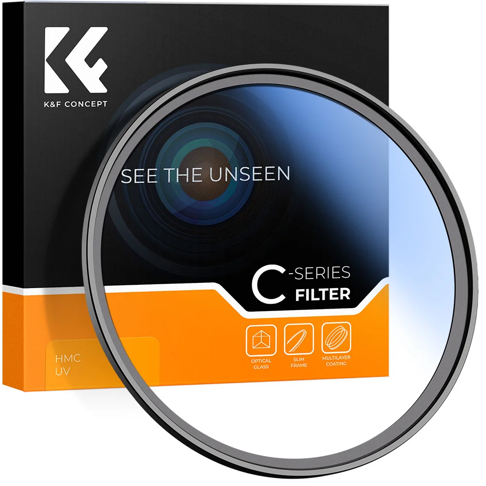 K&F Concept MC UV Filter Ultra Slim Optics with Multi Coated Protection 37mm 49mm 52mm 58mm 62mm 67mm 77mm 82mm For Camera Lens