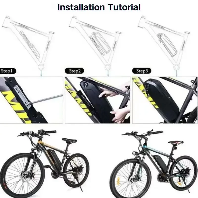 Imagem -04 - Hailong-bateria E-bike para Mountain Bike Elétrico 36v 48v 52v 20ah 18650 Cell 30a Bms 350w 500w 750w 1000w