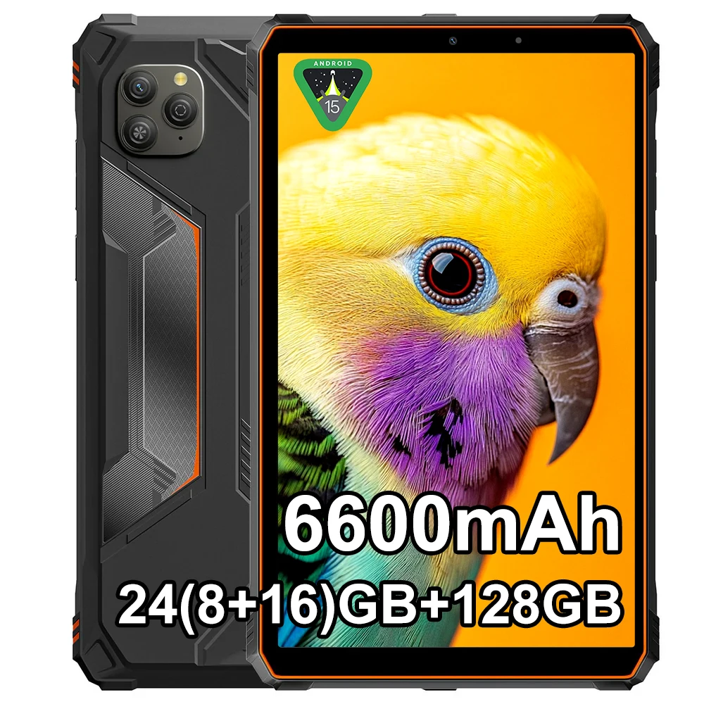 Blackview Active 5 robuuste tablet [geen EU-oplader] 24 (8+16)GB+128GB 8,68'' Android 15 IPS 6600mAh Doke AI 16MP NFC-vingerafdruk