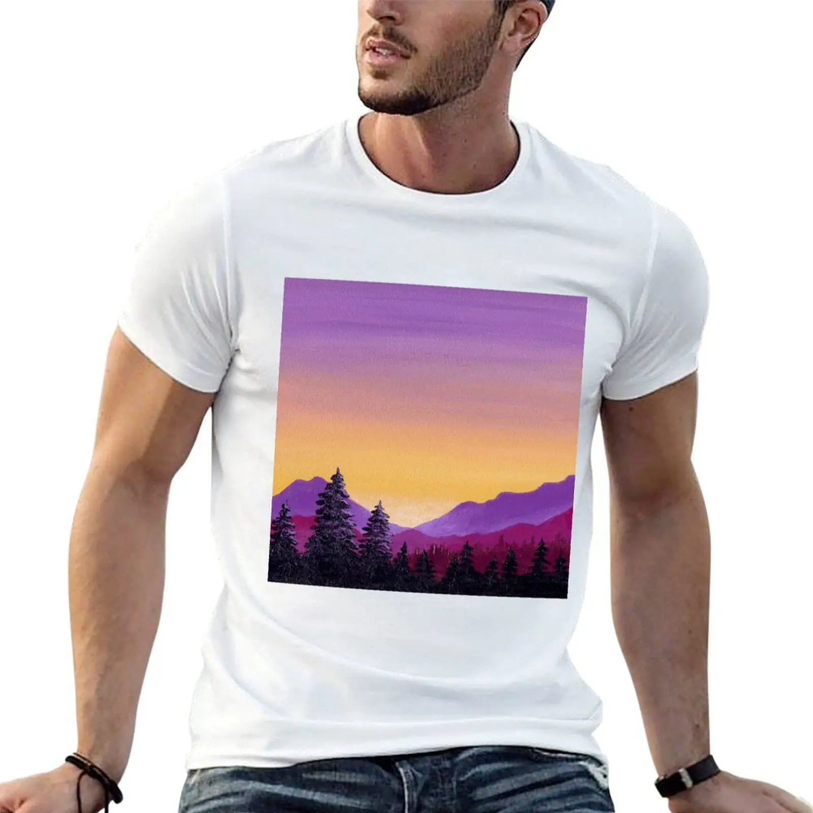 T-shirt Purple Mountain Majesty à manches courtes pour entraînement et performance