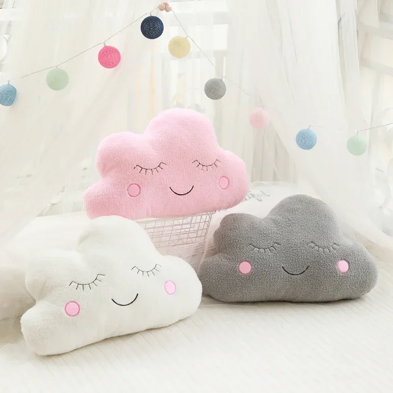 Kids Room Decor Decorative Sofa Cushion Pillows Baby Decoration Infant Sleeper Cloud Plush Toy  Sleeping Pillow