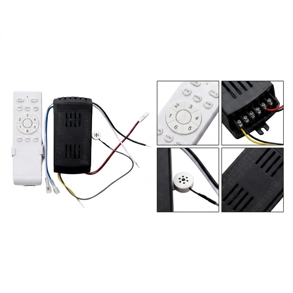 DC Motor Ceiling Fan Remote Control 6 Settings 24V Low Voltage Safe Operation Easy Installation Compact Design