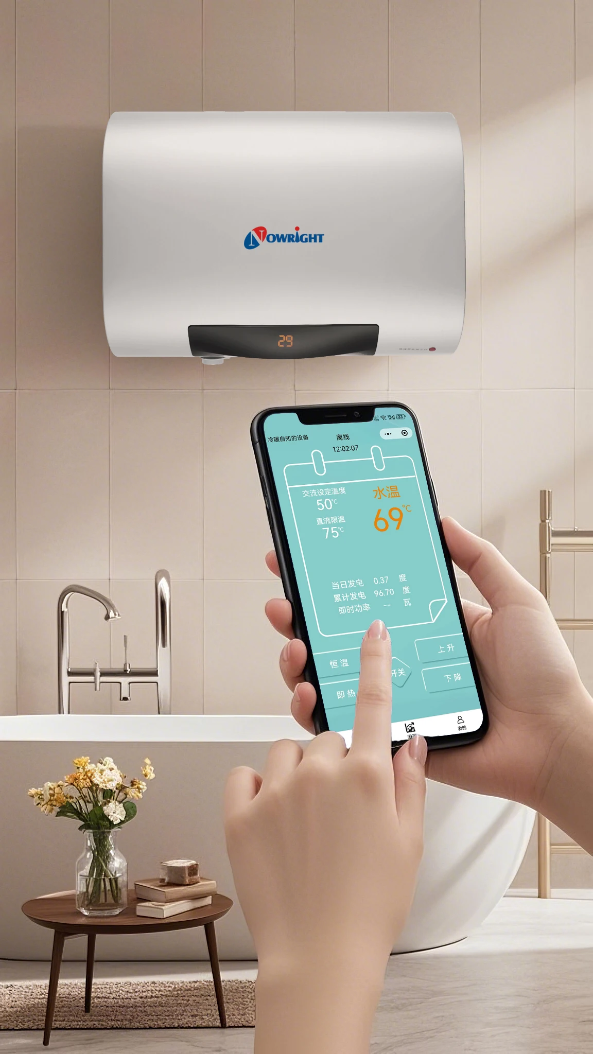 Sistema di scaldabagno solare commerciale - Backup elettrico ibrido da 500 litri con controller intelligente per hotel/risporti (garanzia di 10 anni) ​