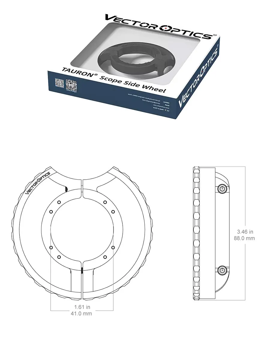 Vector Optics Tauron Scope Side Focus Raddurchmesser von 38,5 mm/36,3 mm/34,5 mm – Detail 11