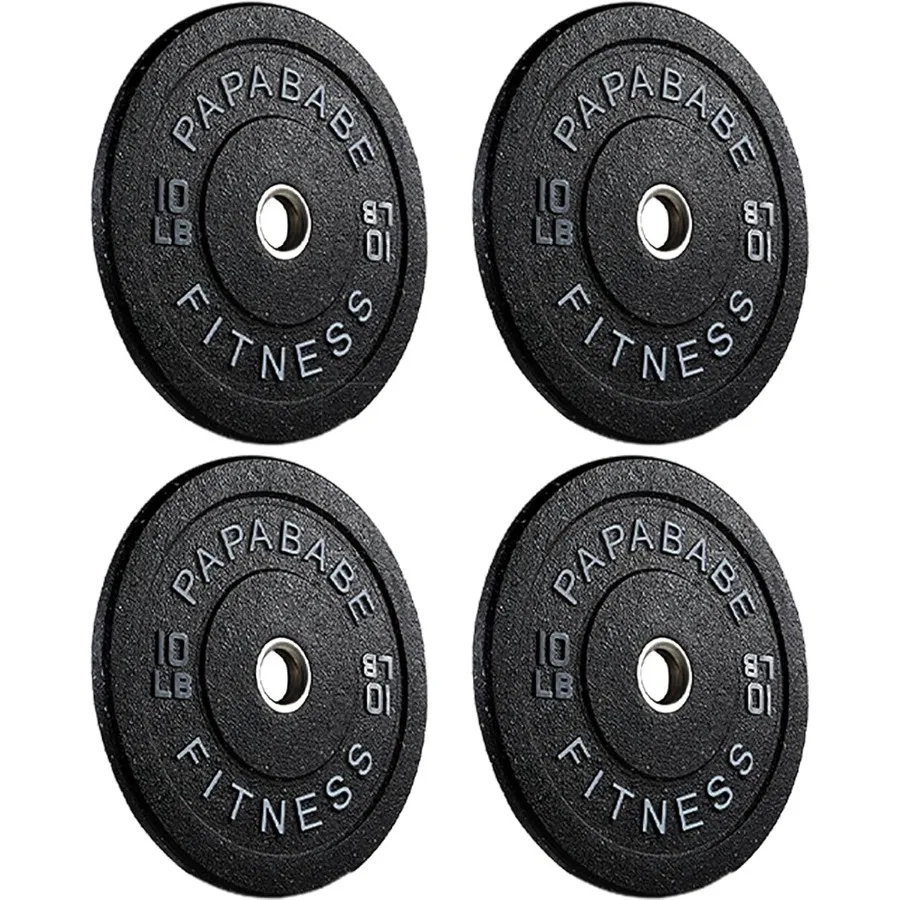 2-Inch Weight Plates Set with Floor Protection Rubber Coating for Barbell Strength Training and Weightlifting Available in Sing