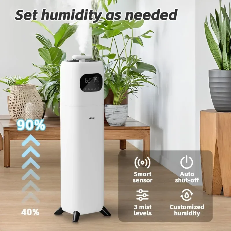 Humidifiers for Large Room Home, 2.3Gal/9L Quiet Humidifiers for Bedroom with Timer, 360°Nozzle, Aroma Box, 3 Speed Ultrasonic