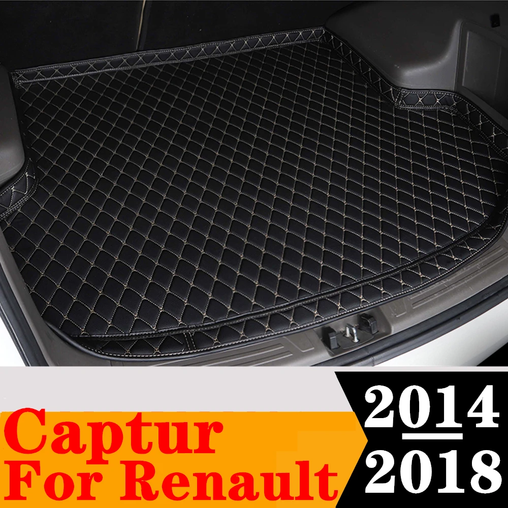 High Side Car Trunk Mat For Renault Captur 2018 2017 2016-2014 Custom Fit XPE Tail Boot Tray luggage Pad Rear Cargo Liner Carpet