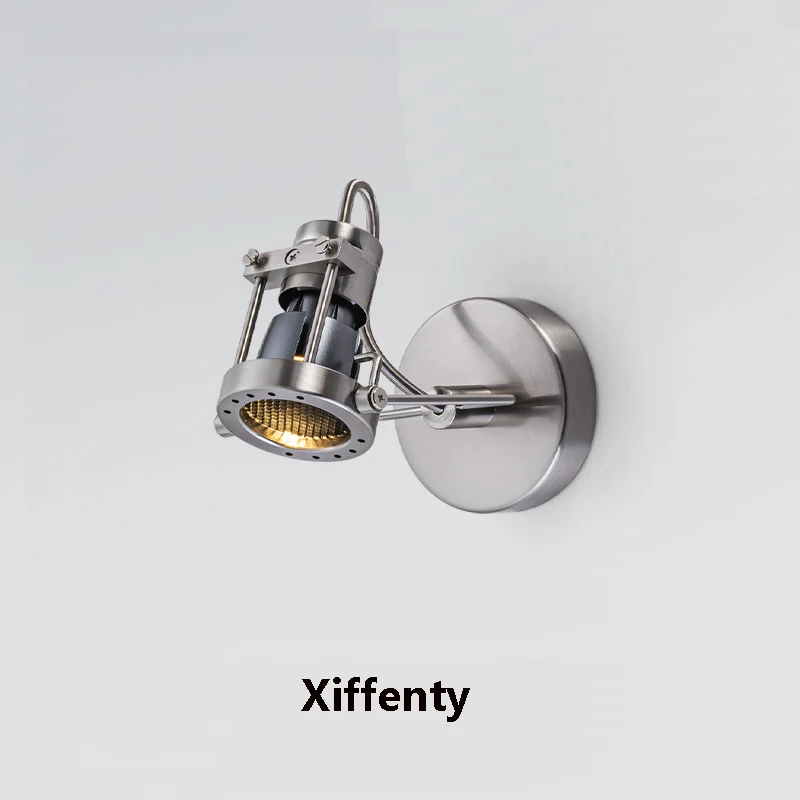 

Ретро настенный светильник с вращающимся механизмом для кофейни, отеля, спальни, прикроватный, хромированный, декоративный