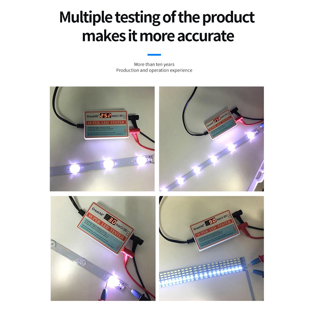 CA-300V LED Lamp Beads Light Bar TV Backlight Tester LED Strips Beads Lamp Board Test Tool Capacitance Diode Voltage Testing