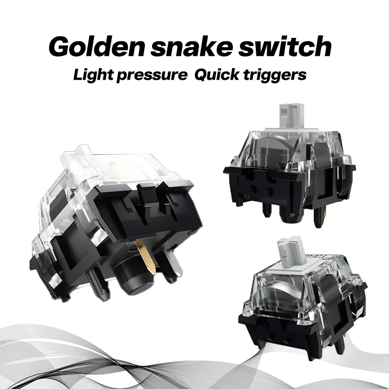 

Kailh MX Golden Snake Mechanical Keyboard Switch HIFI Sound High Transparency Quick Trigger Customized Esports RGB Switch
