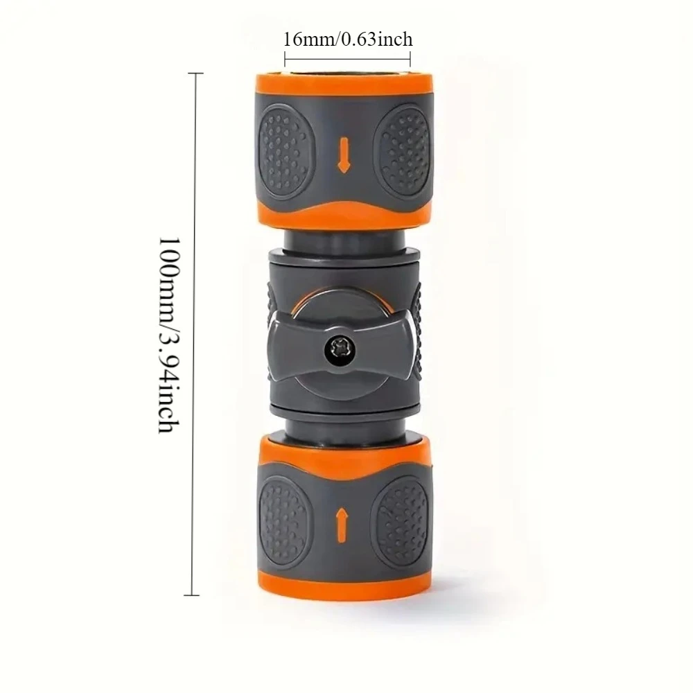 1-25Pcs 16mm Garden Hose Quick Connector with Valve Switch Quick Hose Adapter Irrigation Tubing Stop Water Quick Connector