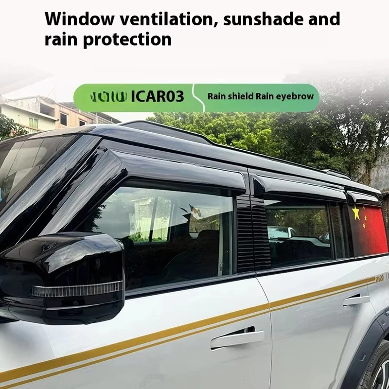 Car Exterior Accessories 6pcs Wind Deflector Rain Guard Window Visor for  Icar 03 Jaecoo J6 Accessories