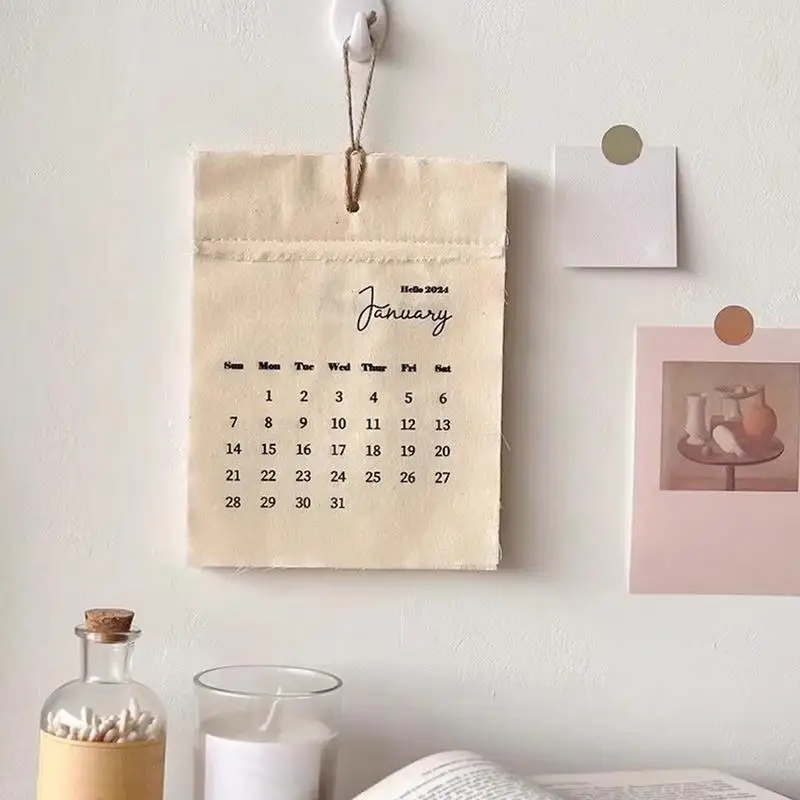 Monthly Calendar 2025 Full Year Canvas Family Planner Unique Desktop Decor Decorative Ornaments Organizing & Planning Products