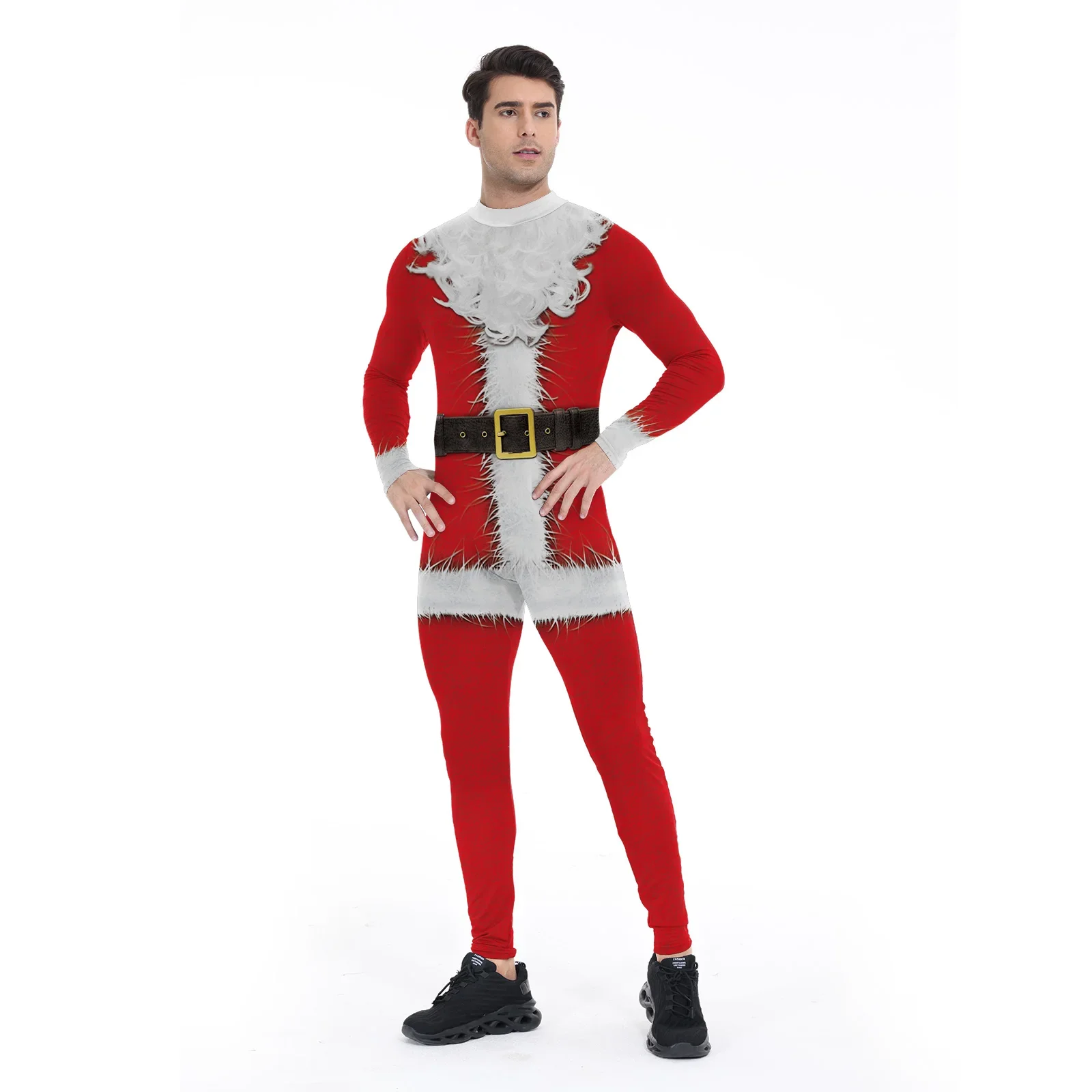 Natal cosplay papai noel traje elk flocos de neve impressão 3d feriado festa de natal zentai cosplay carnaval roupas fantasia terno