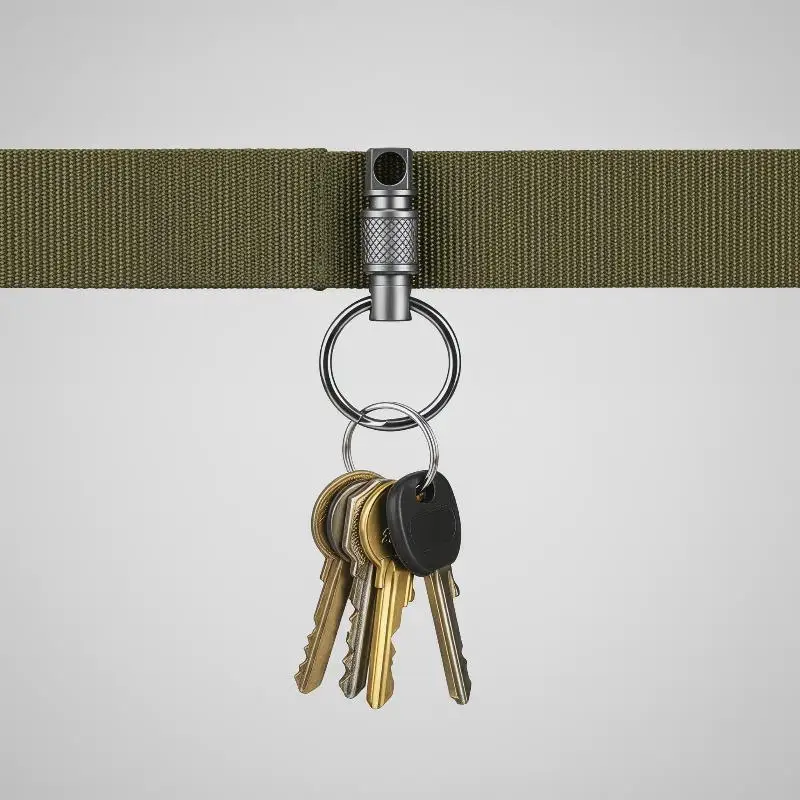 @*1Pcs Outdoor EDC Tool Double Head Quick Release Buckle Titanium Alloy Keychain Removable Portable Mountaineering Buckle