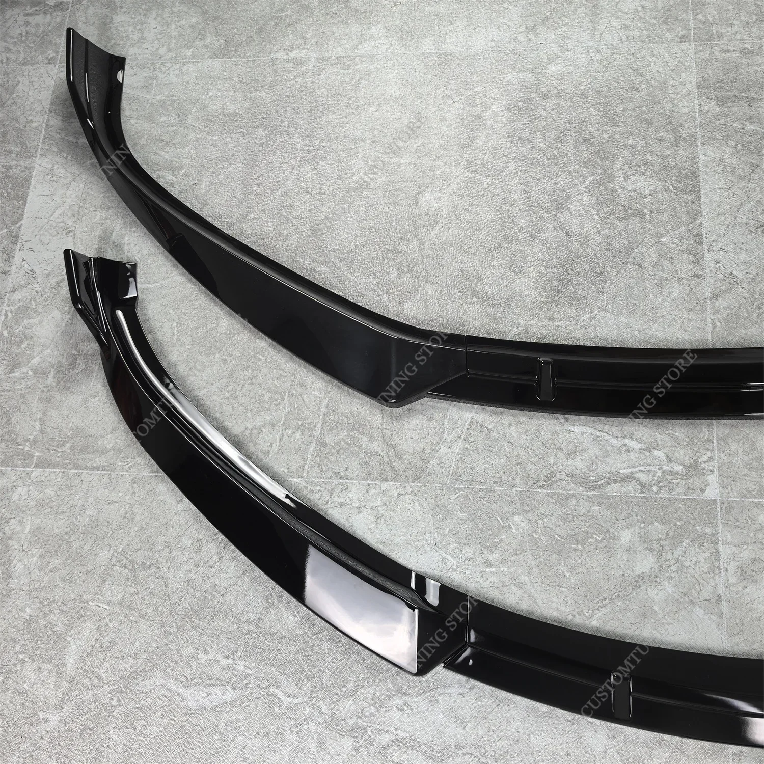 광택 블랙 ABS 자동차 앞 범퍼 립 스포일러 스플리터 디퓨저 Canards Retroft For Tesla Model S 2012-2020 Bodykits Tuning 썸네일 6