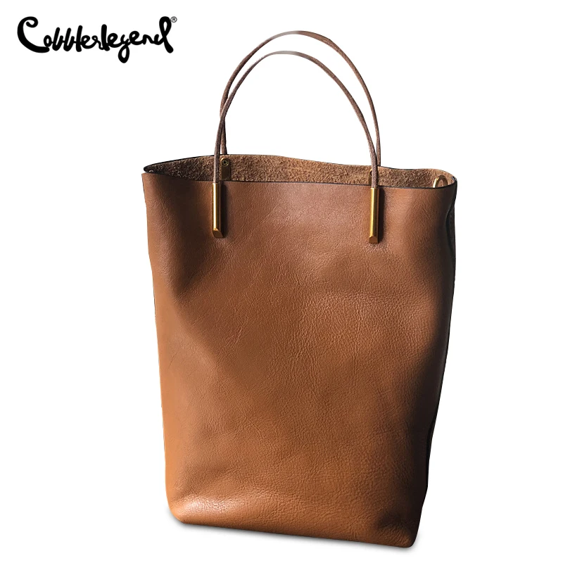 Cobbler Legend Luxury Designer Tote Bag Simple Genuine Leather Women Bag Soft Cowhide Handbag Versatile Composite Bag