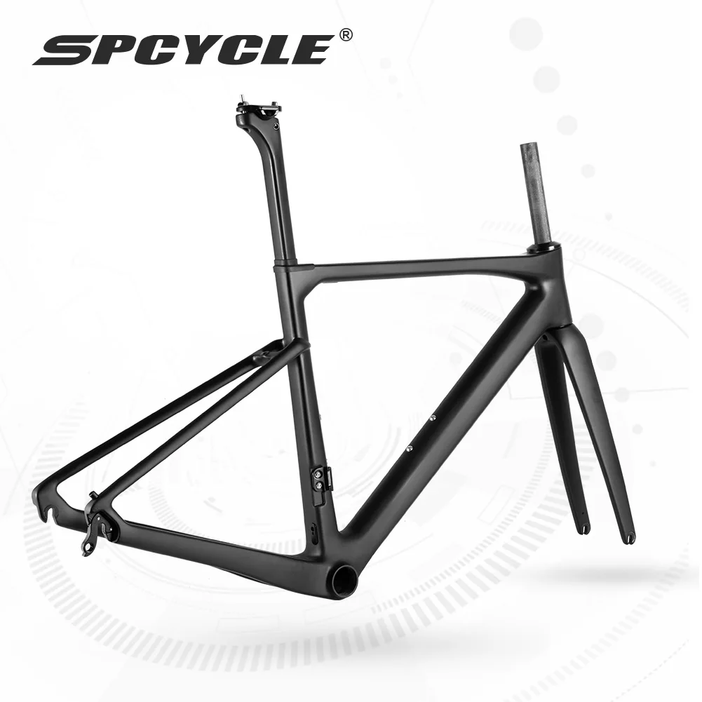 Spcycle Rim Brake Carbon Road Bicycle Frame 700x32C BB86 All Internal Cable Carbon Road Bike Frameset racing bike carbon frame