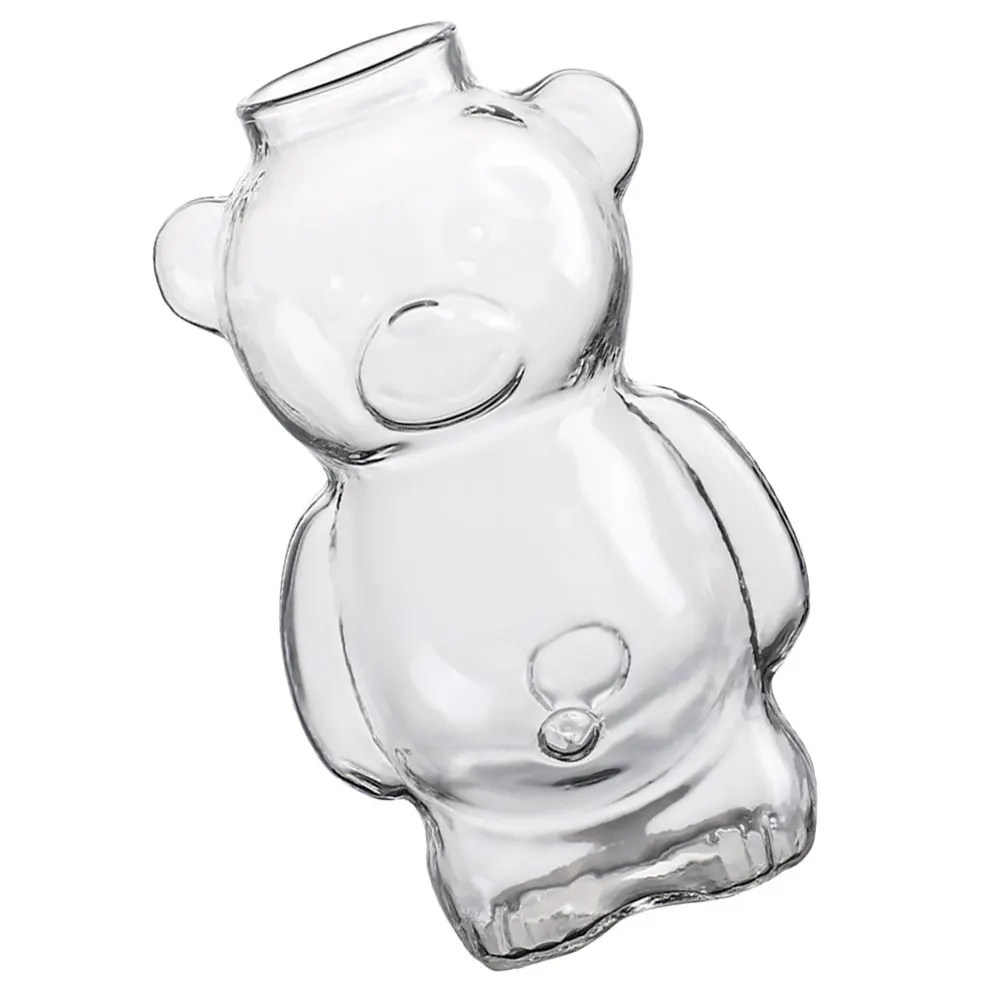 

Glass Bear Cup Creative Coffee Mug Cartoon Beverage Holder Reusable Clear Look Table Decoration for Home Office Party Use