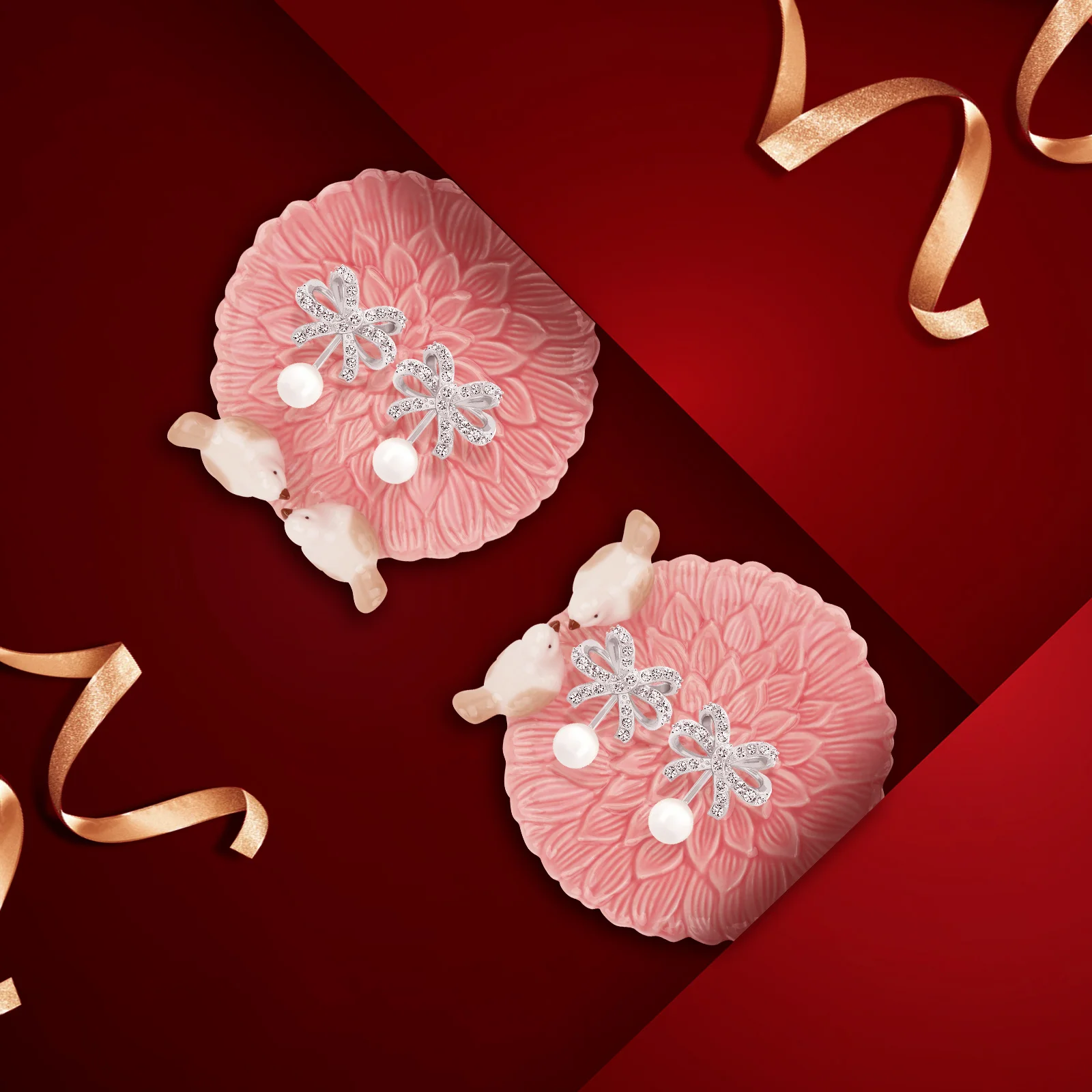 

1 шт. поднос для хранения ювелирных изделий, керамическая декоративная тарелка в форме птицы для ювелирных изделий, домашний туалетный столик, органайзер для хранения посуды