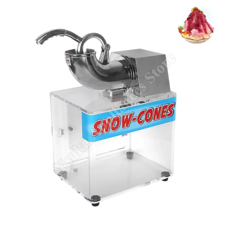 Ice Crushers Maker Electric Commercial Ice Snow Cone Maker Professional Double Blades Stainless Steel Ice Shaver Machine