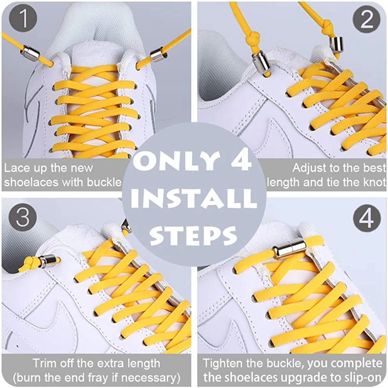 1 пара, эластичные шнурки для обуви