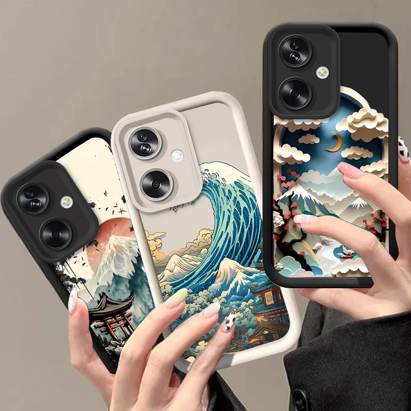 Artistic scenery For Oppo Reno 11F 4Z 10 12 PRO A79 60 5G 40 58 78 74 Realme GT 6 C67 Find X3 Lite Soft Silicone Phone Case