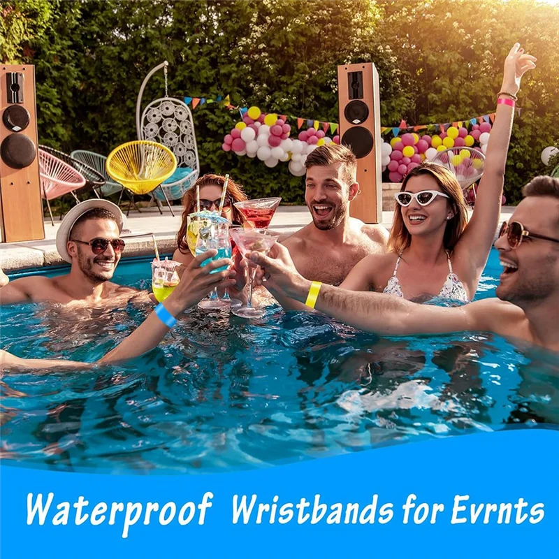 A29F-5 Color Wristbands For Events - 500 Count Tear Resistant Waterproof ID Bands