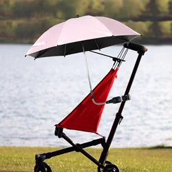 Cochecitos Paraguas grande Protección UV Parasol Anti-UV 80x75cm Parasol para bebé Rosa