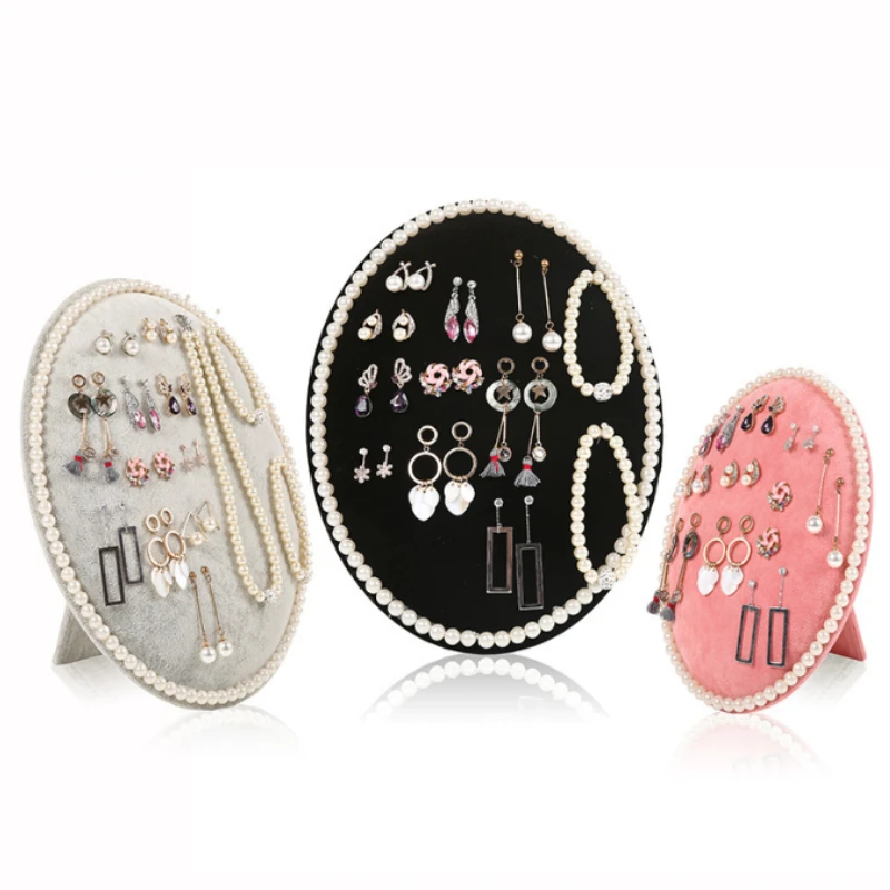 Jewelry Earring Display Stand Street Sales Jewelry Elliptical Display Board Jewelry Accessory Earring Holder Necklace Clip