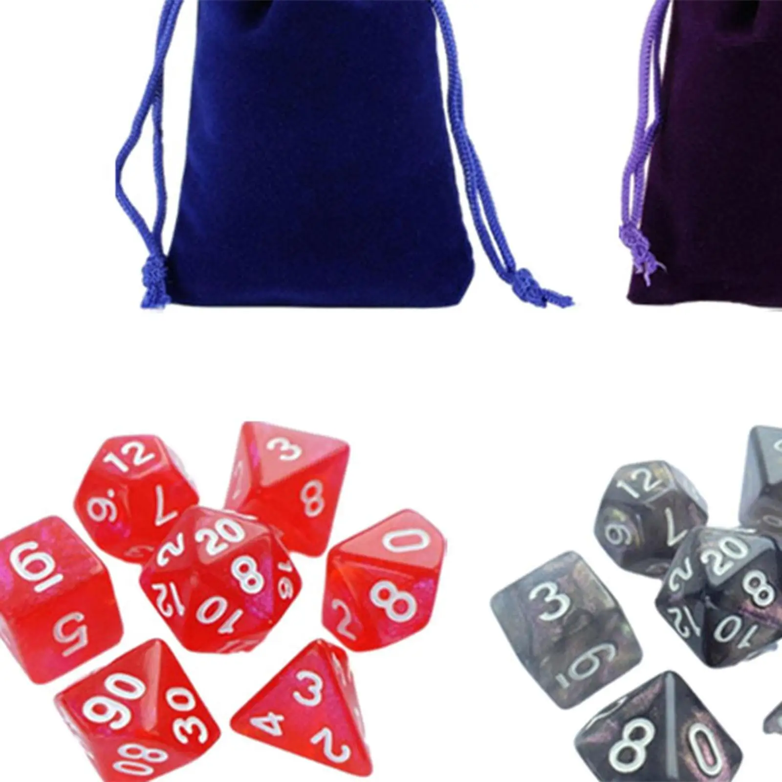 35 Pieces Polyhedral Dices Set Multi Sided Dices with Drawstring Pouch Role Play Game Dices for Party Favors Table Game