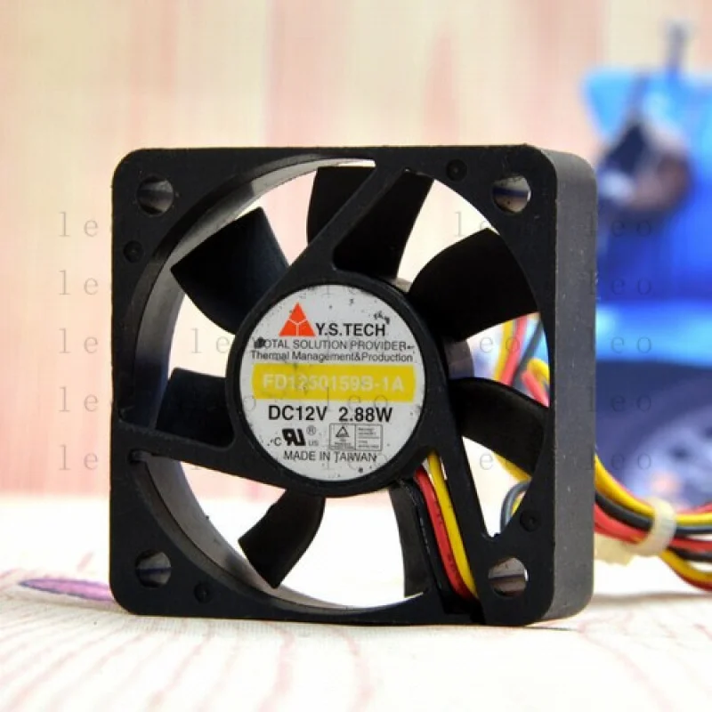 

FF 1pc Y.S TECH FD12501598-1A 12V 2.88W 5CM 5015 3-wire double cooling fan #A6-11