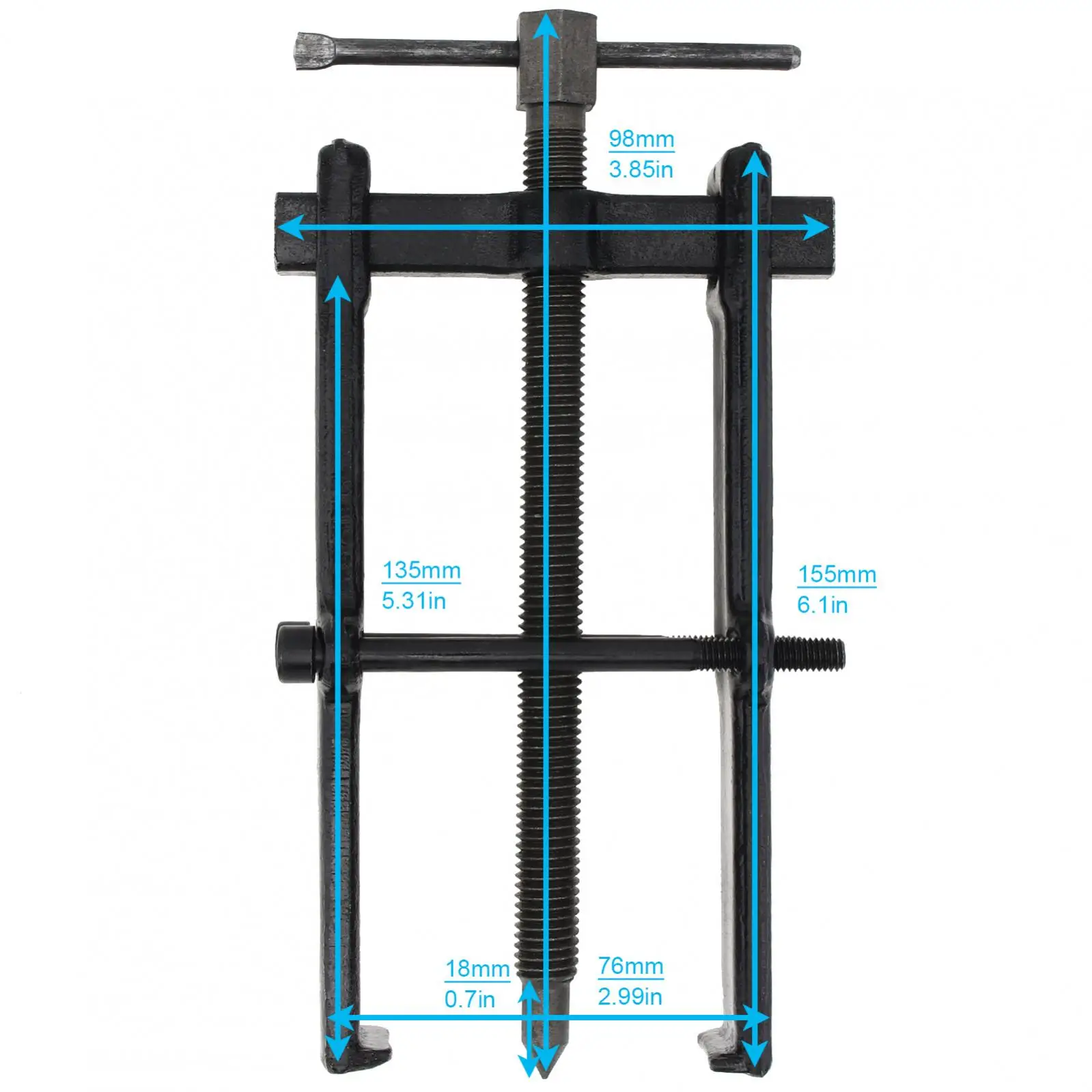 8 Inch Two-claw Jaw Puller Separate Lifting Device Strengthen Bearing Pulling Extractor for Auto Mechanic Removal Tools