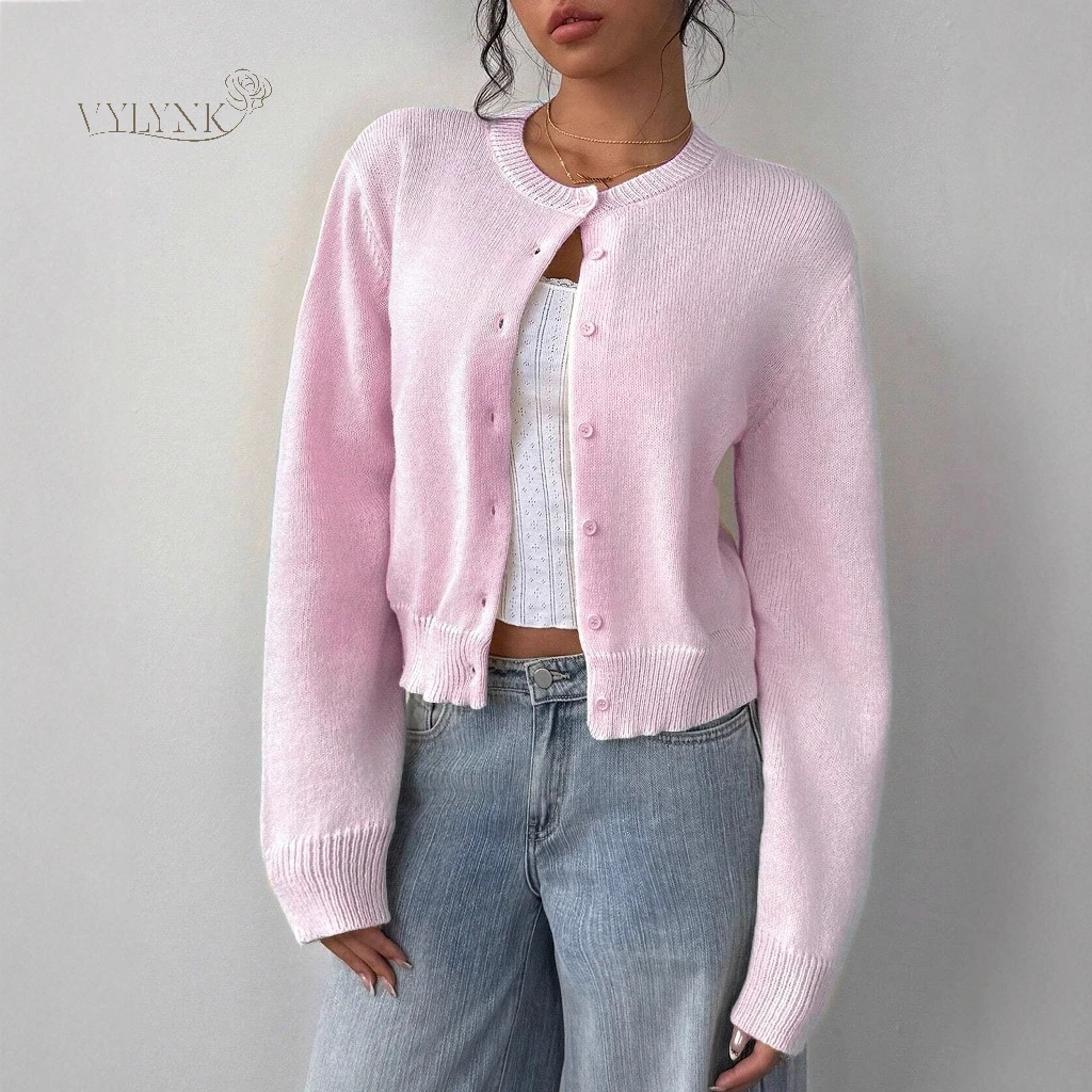 

Women’s Cardigan Sweater Solid Color – Button-Up Knitwear Long Sleeve Soft Casual Fashion Outerwear for Spring Fall Winter