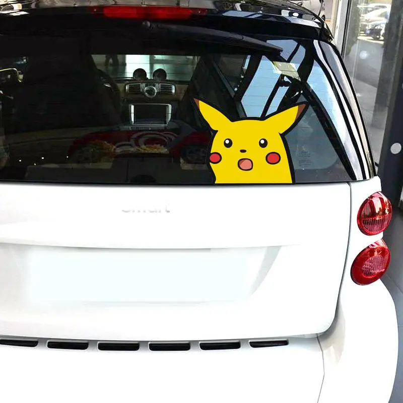 Kawaii Pokemon Anime Cartoon Car Stickers Pikachu Window Glass Waterproof Decorate Reflection Stickers Children Wall Stickers