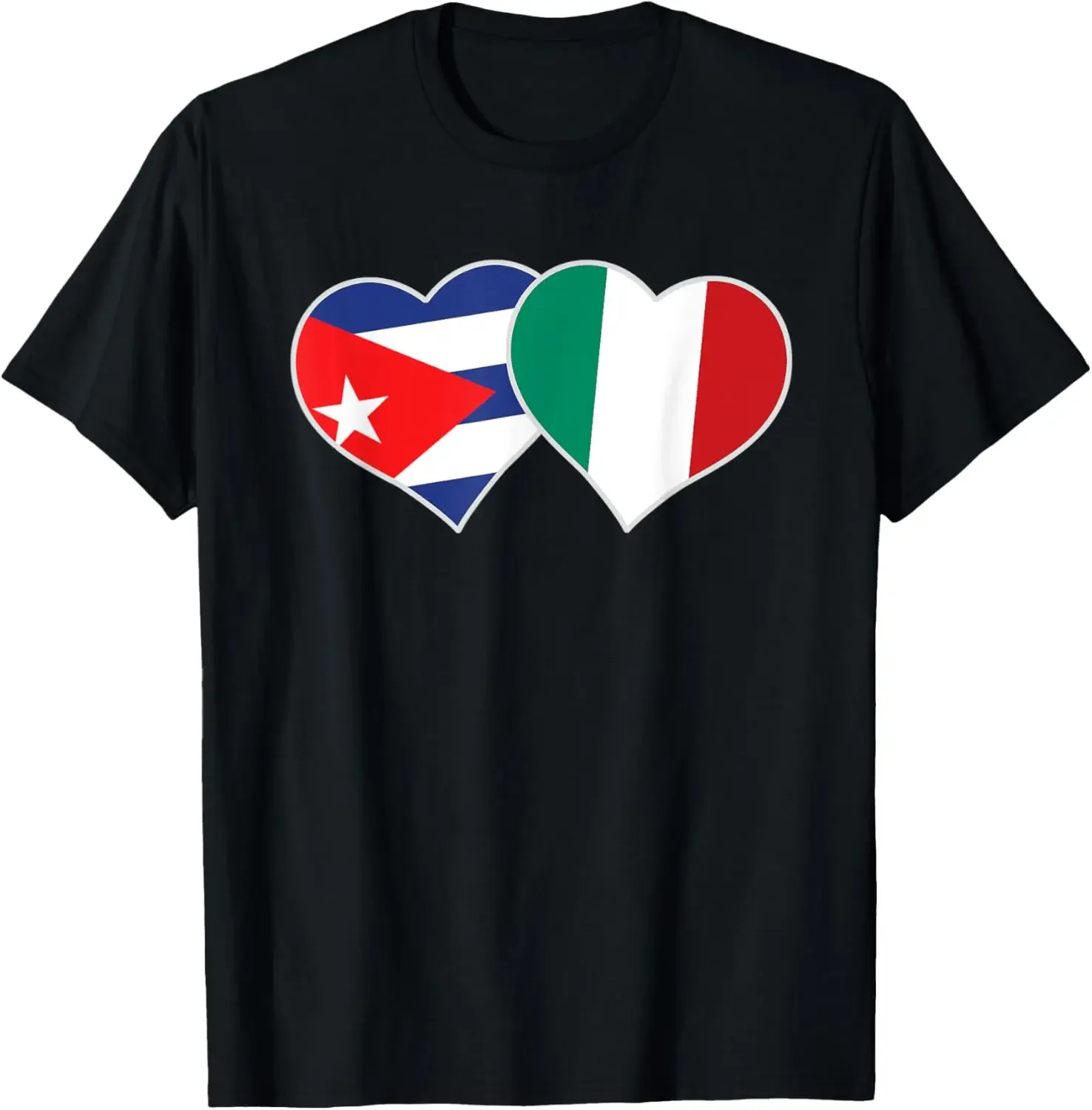 Cuban Italian Flag Heart Cuba Italy T-Shirt