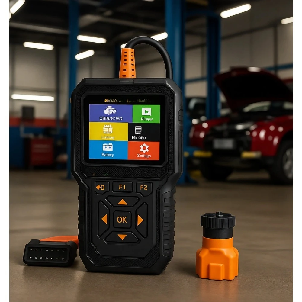 

Сканер для тяжелых дизельных грузовиков 2-в-1: считыватель кодов двигателя для коммерческого транспорта