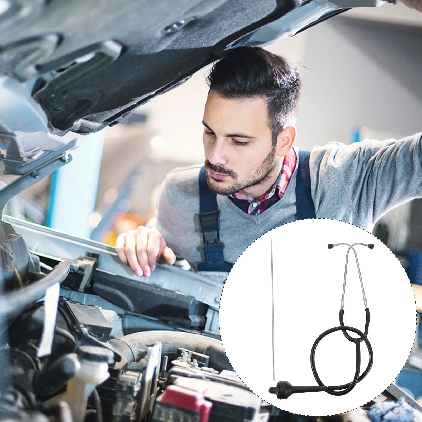 Herramientas mecánicas de prueba de cilindro de estetoscopio, diagnóstico de bloque de fallas internas automático, motor de automóvil