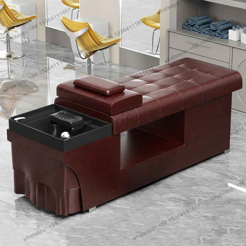 

35Thaise Circulation Shampoo Bed Water Supply Steamer Modern Trendy Shampoo Bed Water Circulation Barberia Commercial Furniture