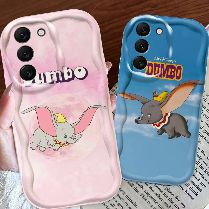 

Disney Dumbo Cute Cartoon For Samsung S24 S23 S21 S20 Ultra Plus FE A73 A72 A71 A51 A31 A05S A05 A04 5G Wave Oil Funda