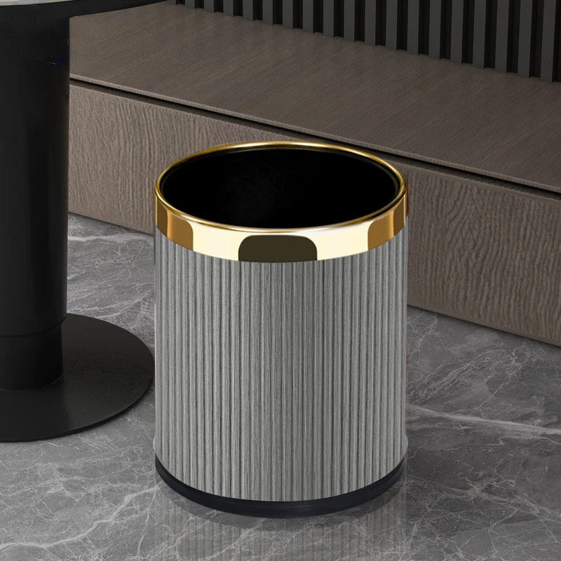 

High-value Trash Can High-end Modern Bin Living Room Household Simple and Creative Bathroom Kitchen Light Luxury Office Cleaning
