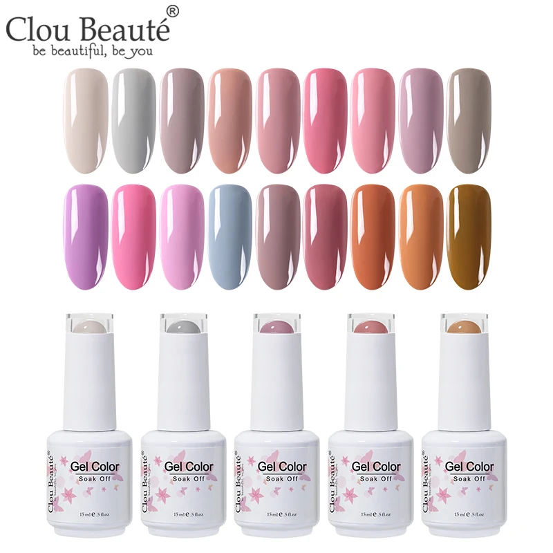 

Clou Beaute 72 Colors Gel Polish Autumn Series vernis semi permanent lakier hybrydowy gel lak Gel Nail Paint Top Coat gelpolish