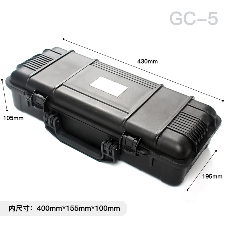 Portable Shock-Proof Toolbox With Foam Insert Sealed Waterproof Moisture-Proof Abradable Seal Tool Box Plastic Protection Box