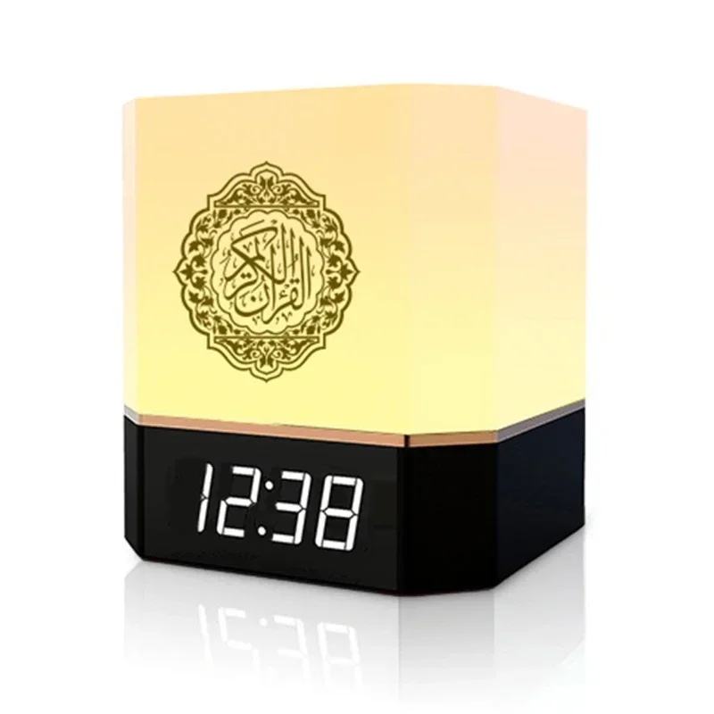 Imagem -02 - Bluetooth Quran Speaker Luz Noturna Led Controle App Inteligente Relógio Digital Azan