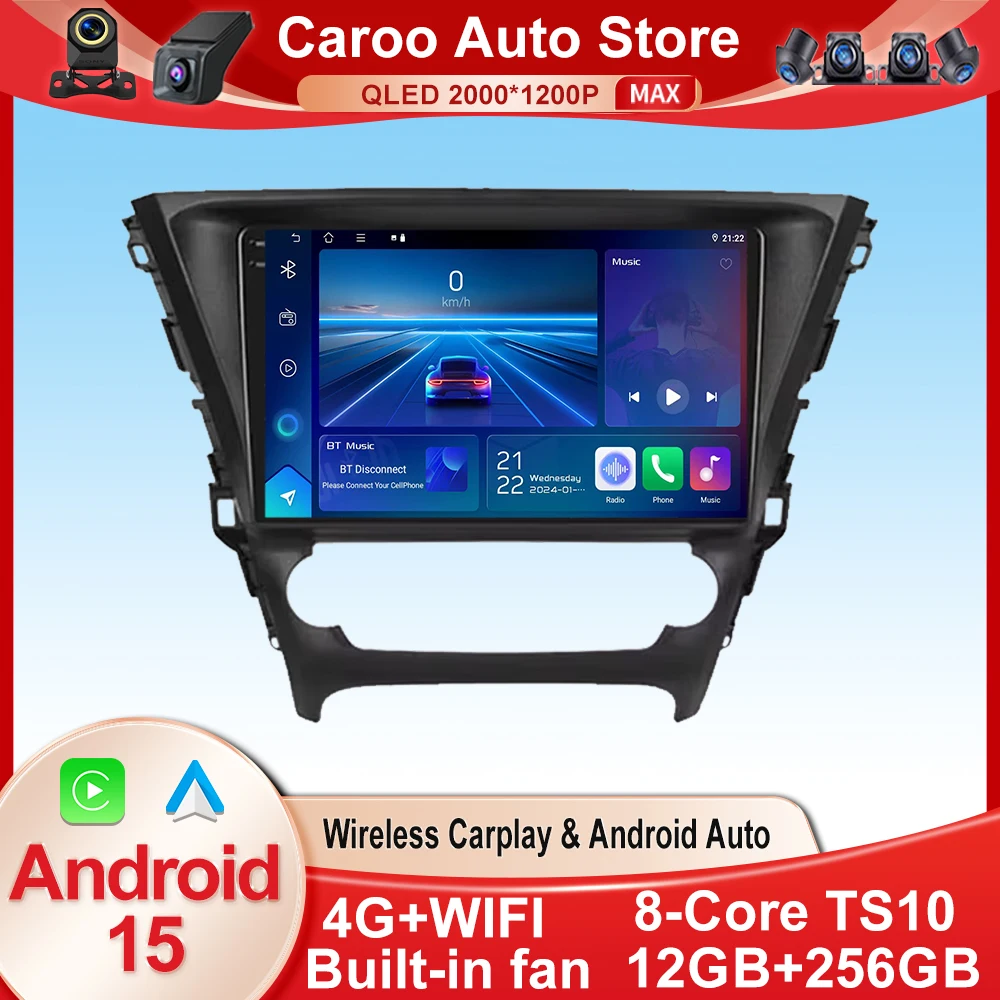 

Android 15 Carplay Auto GPS For Toyota Avensis 3 2015 2016 2017 2018 Car Radio Multimedia 2 DIN Stereo Head Unit BT Player Video